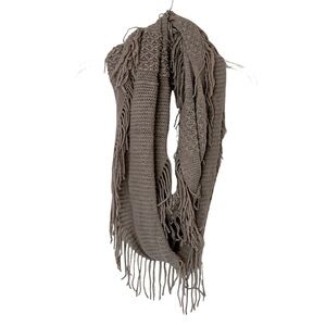 EUC Infinitity Sweater Scarf with Fringe
